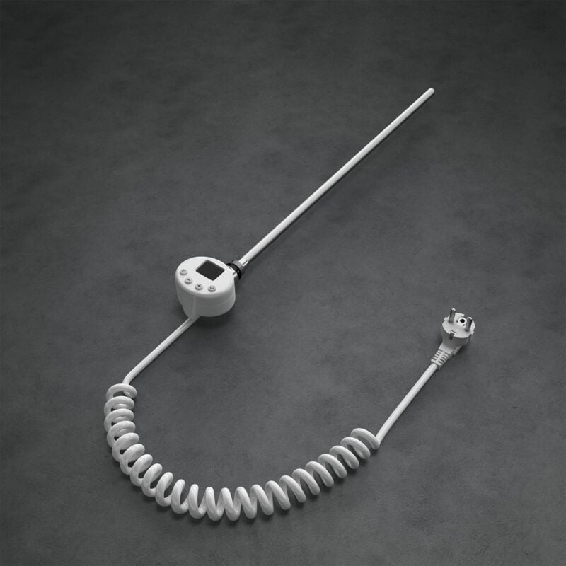 Résistance pour Radiateur Blanc Élément Chauffant pour Sèche-Serviette de Salle de Bain 800W avec Contrôleur de Température - Doporro