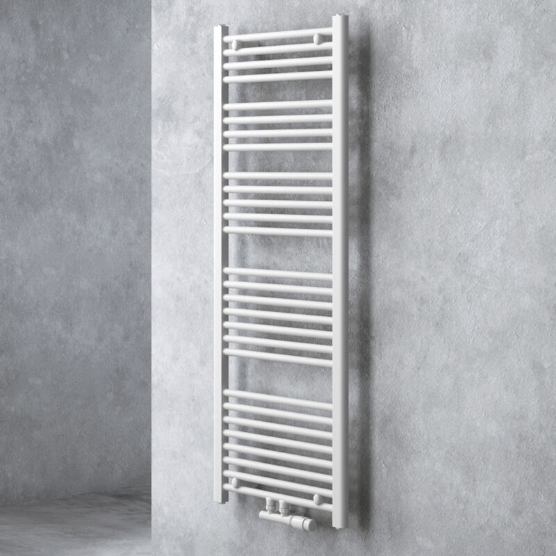 Doporro - Radiateur de Salle de Bain Sèche-Serviette 140x50cm Tubulaire Vertical Chauffage Électrique Blanc avec Résistance pour Radiateur 800W rhe