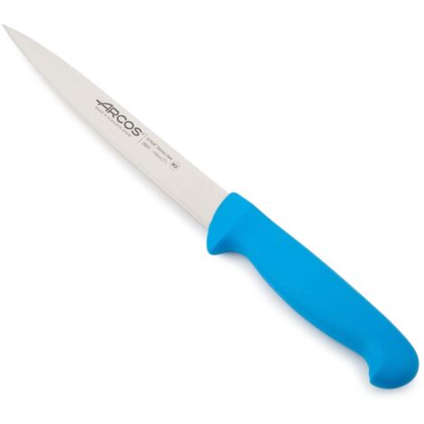 Sohlenmesser  Arcos Farbe - Prof  293123 mit Edelstahl Nitrumtaschen und ergonomischer blauer Polypropylenklinge mango und 17 cm Klinge, Vitrine