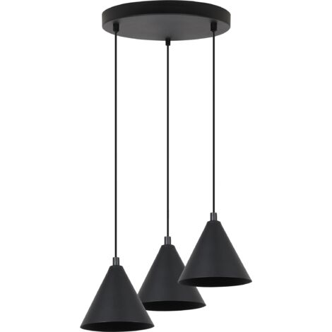 SOHO HÄNGELAMPE SCHWARZ 3-PLATTE 14CM E14