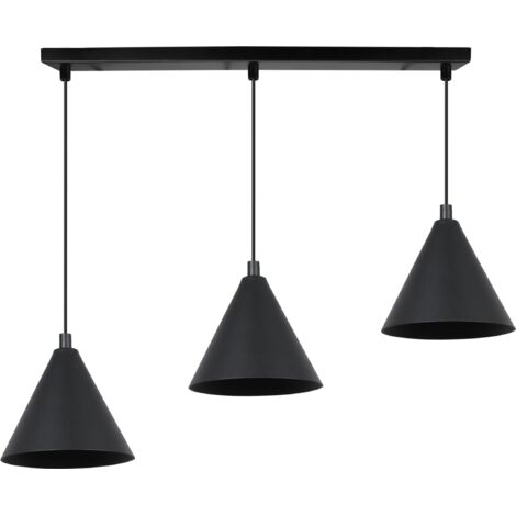 SOHO HÄNGELAMPE SCHWARZ 3-PLATTE 14CM E14