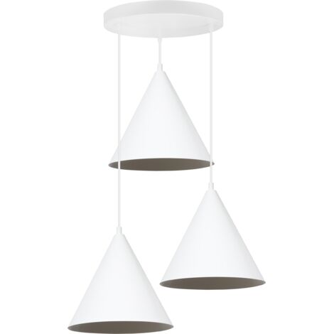 SOHO HÄNGELAMPE WEISS 3-PLATTE 25CM E27