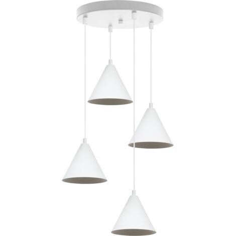 SOHO HÄNGELAMPE WEISS 4-PLATTE 14CM E14