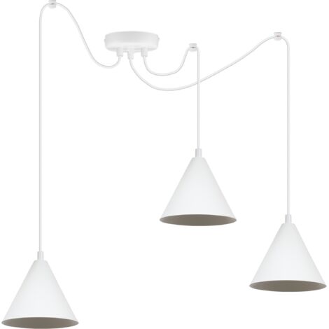 SOHO SPIDER HÄNGELAMPE WEISS 3-STECKER 14CM E14