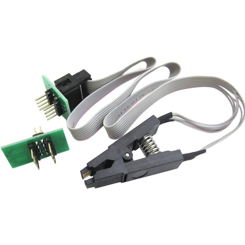 Image of Tonchean - SOIC8 SOP8 Testclip für eeprom 93CXX/25CXX/24CXX In-Circuit-Programmierung + 2 Adapter