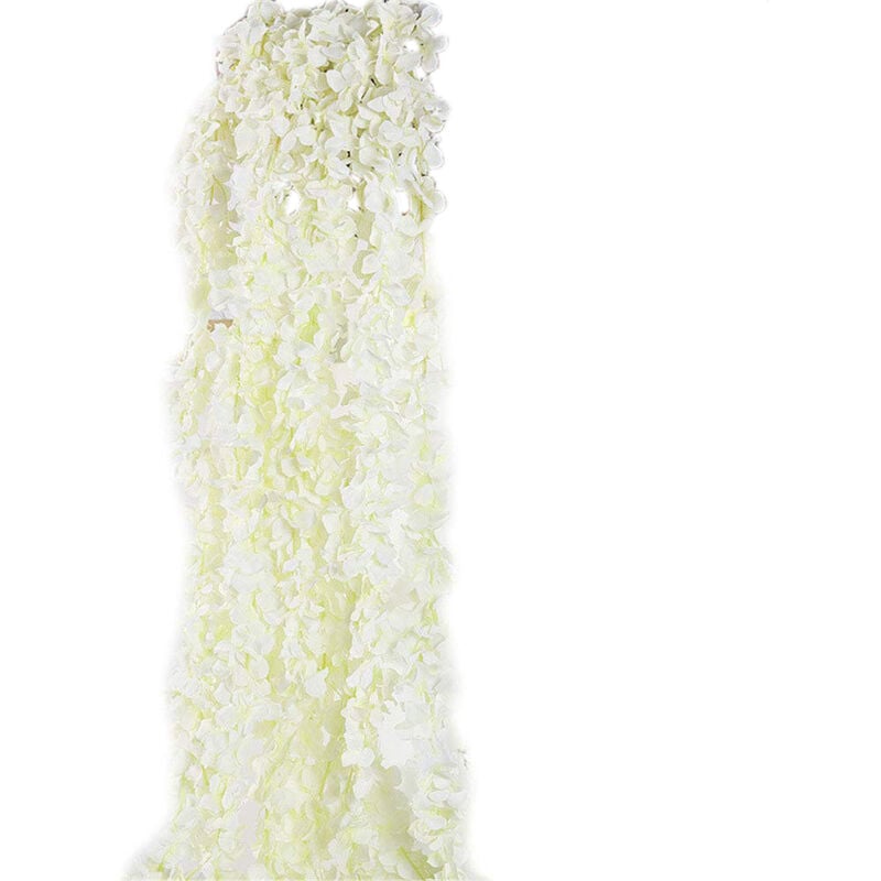 Tlily - Soie Artificielle Vigne Fleurs Suspendues Guirlande Mariage ExtéRieur Arc Jardin DéCoration Murale, Pack de 10 (Blanc)