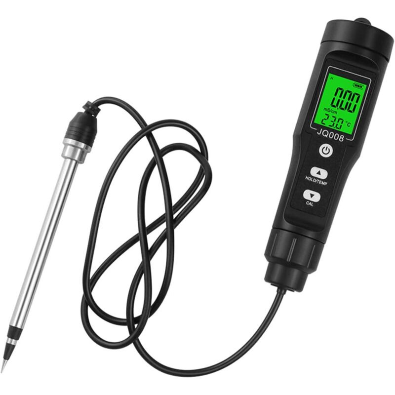 Soil Analyzer for EC Value Detection - Nutrient Measurement for Floriculture and Orchard - ABS Soil Temperature Tester - With Extension Cable