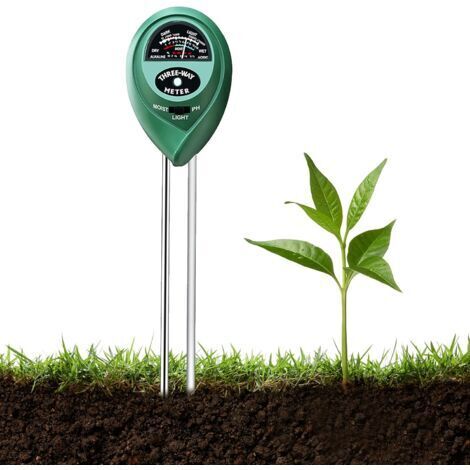 Soil Tester, 3 in 1 Soil Tester: pH Meter, Light, Temperature and Hygrometer, for