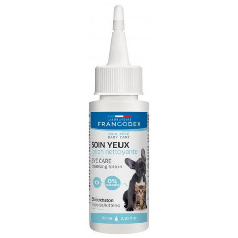 Soin pour les Yeux Lotion Nettoyante 60ml Pour Chiots et Chatons - Francodex