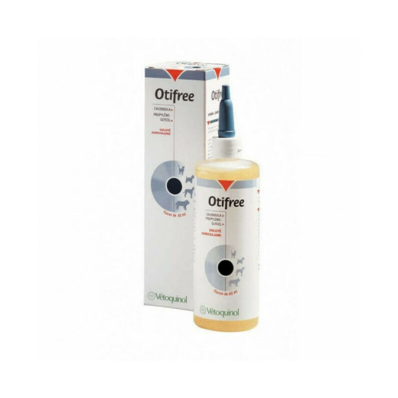 Vétoquinol - Soin auriculaire Otifree pour chiens et chats 60 ml