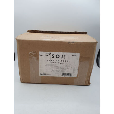 SOJ - Cire de soja 100% naturelle - 5kg - Point de fusion 60°C - Idéal bougies moulées - Voir photos