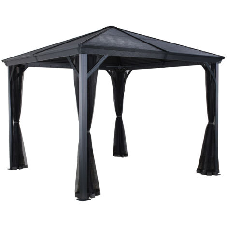 Sojag Aluminium Pavillon Ventura 1010  Basaltgrau  296x296x260 cm