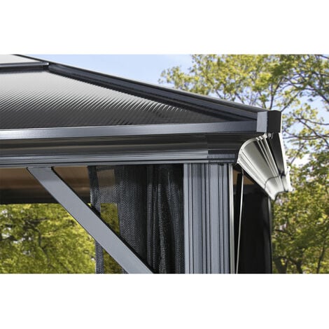 Sojag Pavillon Castel 10x12, bronze, 298 x 362 x 283 cm (L x B x H), Aluminium