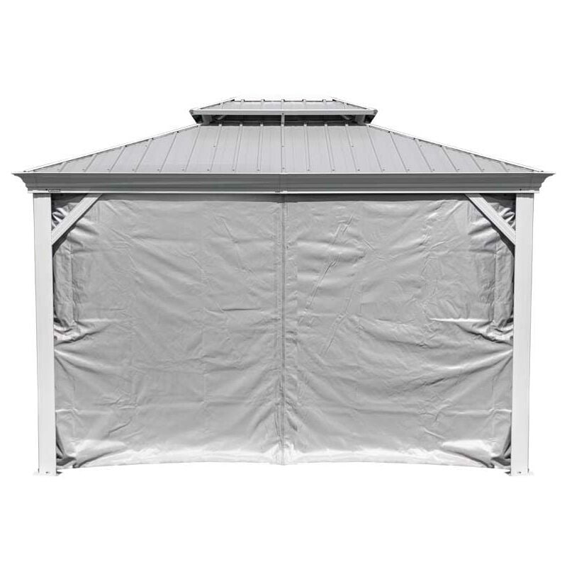 Pavillon Messina 10x12 Rideaux Parties latérales incl. clips taupe - Sojag