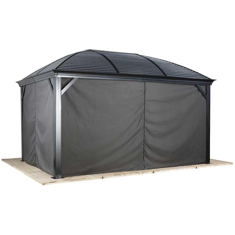 Sojag Rideaux avec clips pour pavillon Mykonos Moreno 1014 Gris