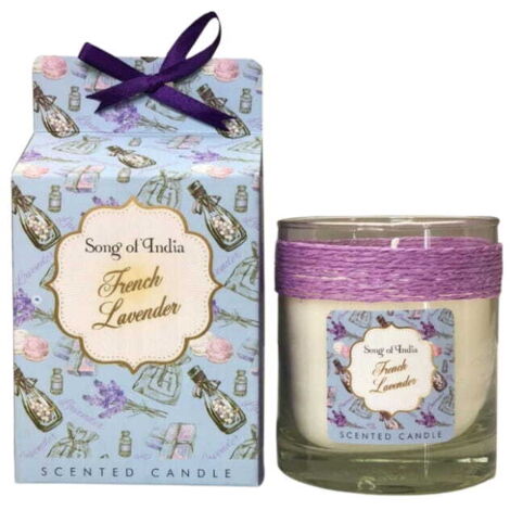 Sojakerze im Glas FRANZÖSISCHER LAVENDEL 200g Little Pleasures Song of India