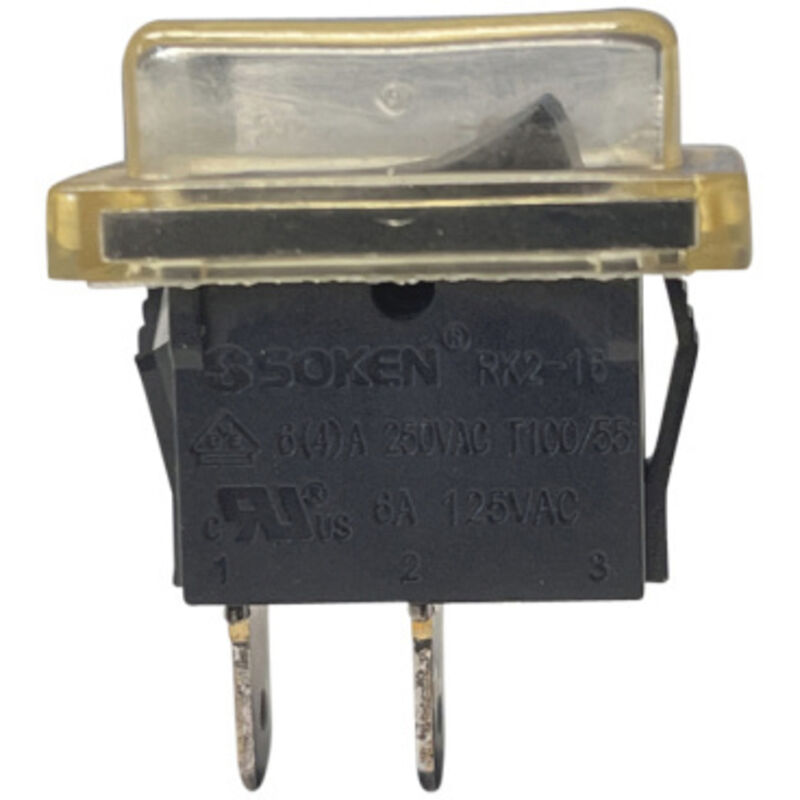 SOKEN Mini Wippschalter 250V 6A 2Pin Schalter mit Abdeckung