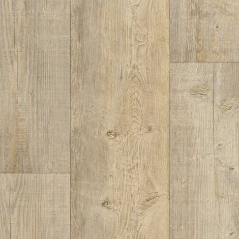 Sol Lino Eco - Imitation parquet bois blanc vieilli - Rouleau de 4m x 3m