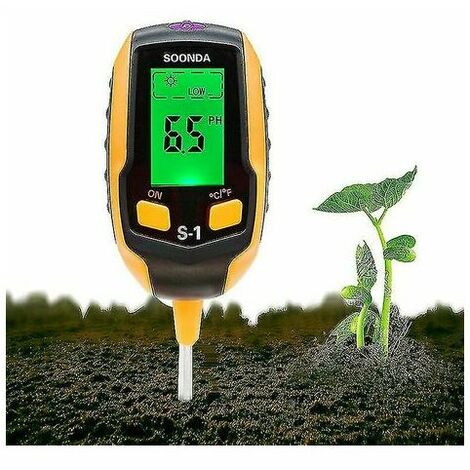 Sol Ph mètre 4-en-1 testeur de sol humidité numérique plante thermomètre Test humidimètre pour plantes en pot jardins pelouses