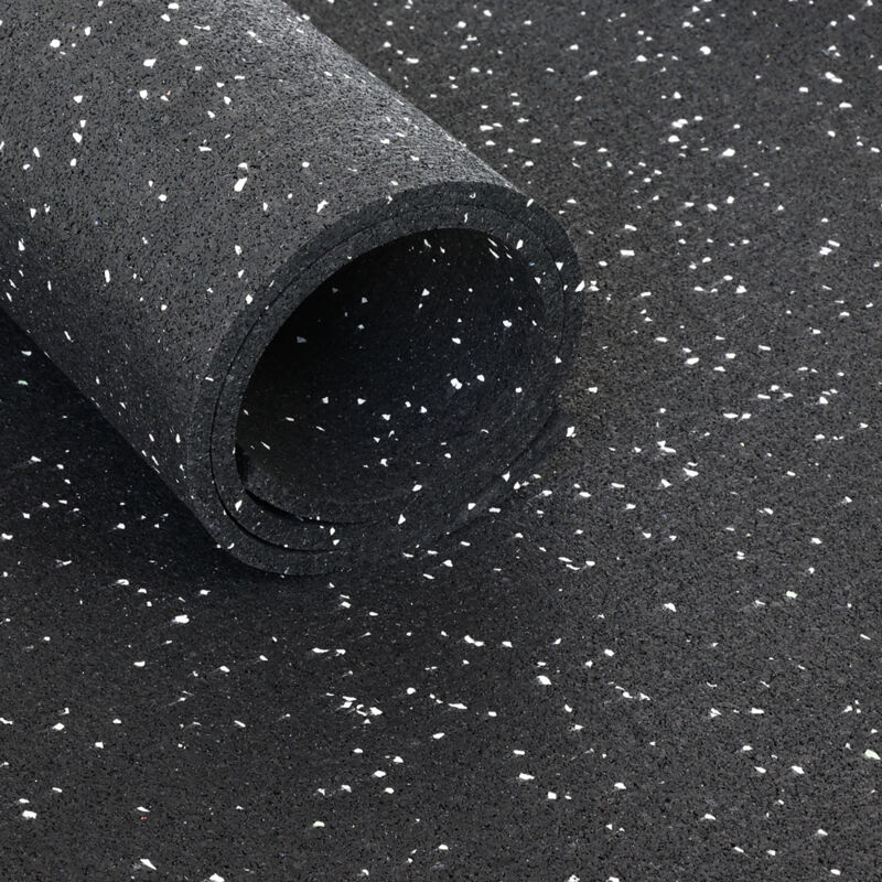 Vivol - Sol sportif Standard - Rouleau de 12,5 m2 - Epaisseur 6 mm - Noir / Gris