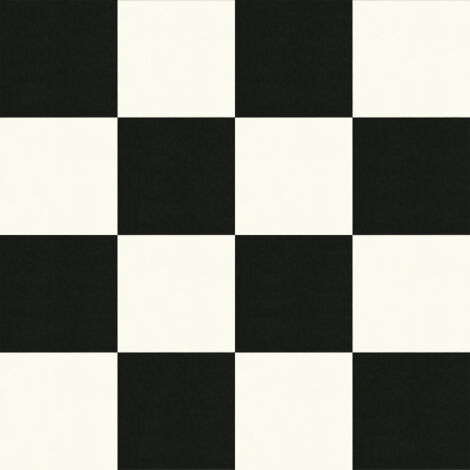 Sol PVC Best - Motif carrelage Damier Blanc Noir