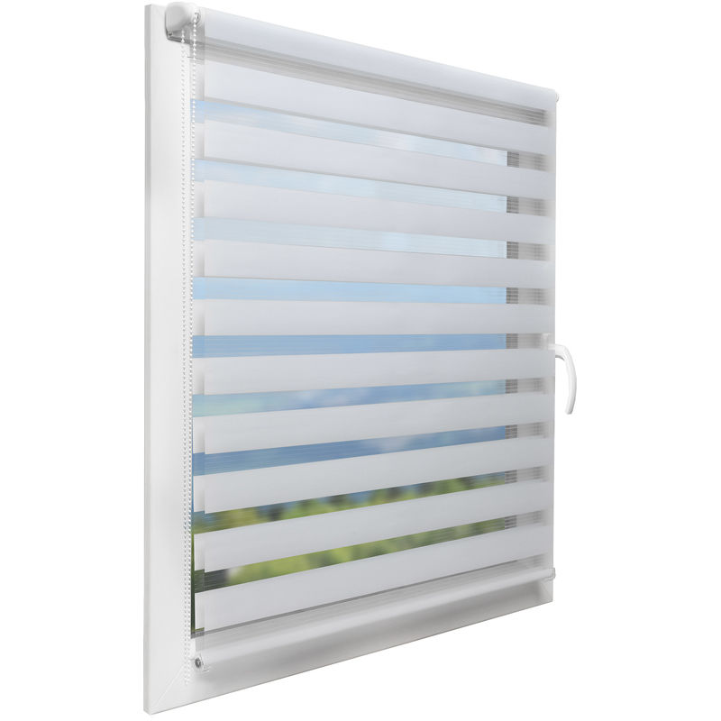 

Sol Royal Persiana Doble Klemmfix SolDecor DR8 Estor Doble - Fijación sin taladrar - Blanco 150cm, 90cm