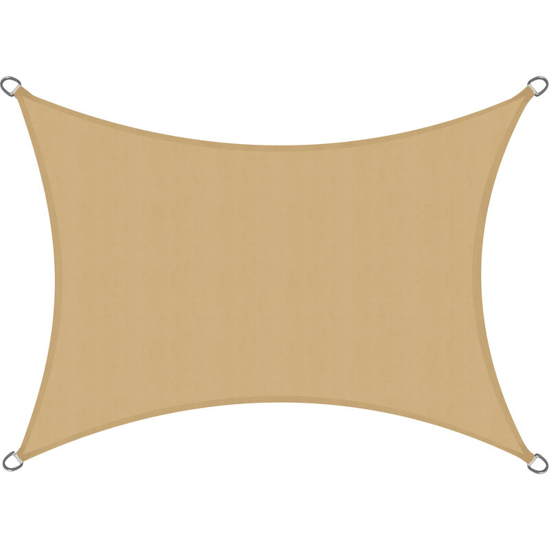 Voile d'ombrage SolVision 100% polyester enduit de polyuréthane Sand, 300x200 cm - Sol Royal