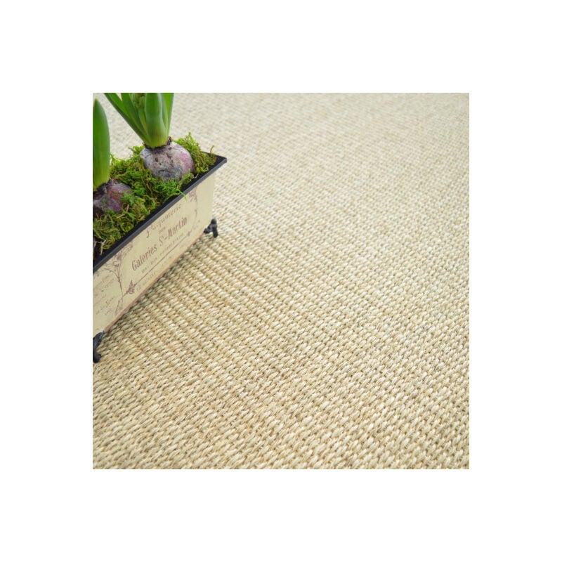 Décoweb - Sol Sisal - Quintana - Blanchi - Rouleau de 4m x 4m