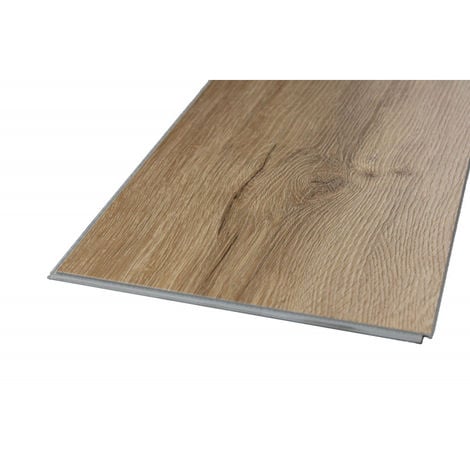 Sol SPC haute résistance clipsable tout en un chêne clair 1,95 m² (couche d'usure de 0,5 mm) - Coloris - Chêne clair, Surface couverte en m² - 1,95 - Chêne clair