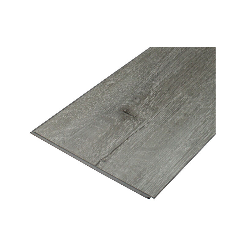 Sol spc haute résistance clipsable tout en un gris 1,95 m² (couche d'usure de 0,5 mm) - Coloris - Chêne gris