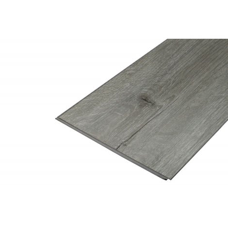 Sol SPC haute résistance clipsable tout en un gris 1,95 m² (couche d'usure de 0,5 mm)