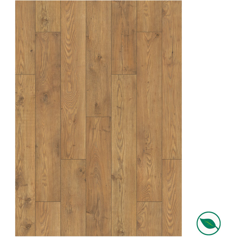 Sol stratifié effet parquet - ép 10 mm - tawny chestnut - boite de 7 lames soit 1,73 m2 - ko Vintage Classic 5537 - pefc 70%
