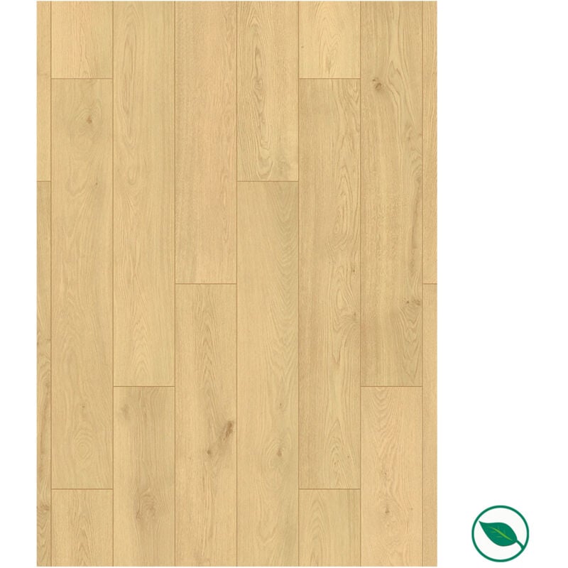 Sol stratifié effet parquet – 12 mm – boîte de 6 lames - 1,51 m2 – eh river 12 K725 pure+ Cornsilk Ethereal Oak