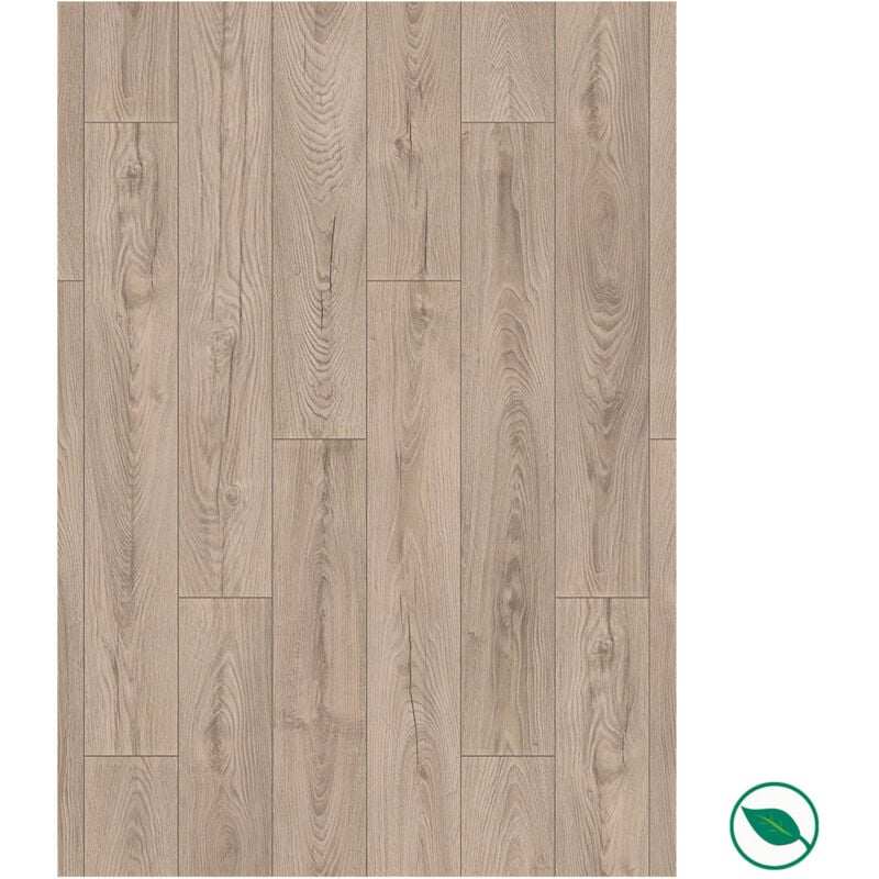 Sol stratifié effet parquet – 8 mm – boîte de 8 lames - 2,26 m2 – eh river 8+ K478 mushroom carpenter oak
