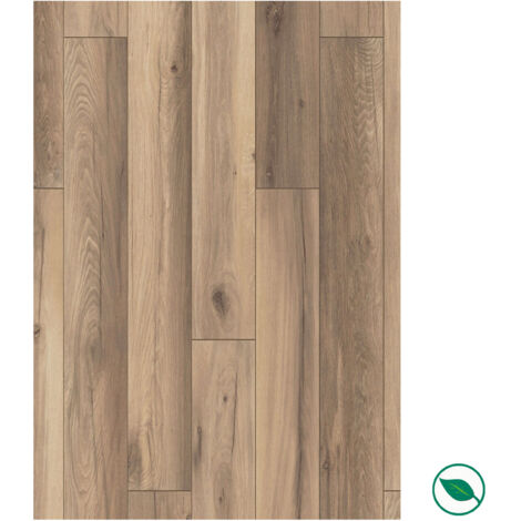 Sol stratifié effet parquet – 8 mm – boîte de 9 lames - 2,22 m2 – EH AQUAFIT8 K224 PURE+ Wild West Oak