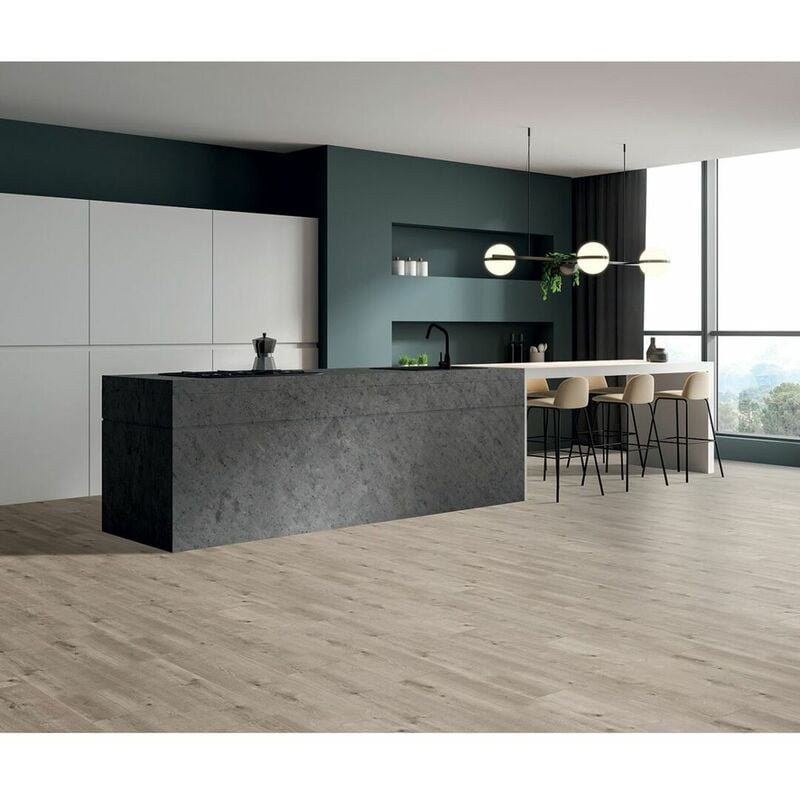 Sol stratifié lame pose flottante uniclic 8 mm Ingeborg i Chêne ara 126,1x19,2