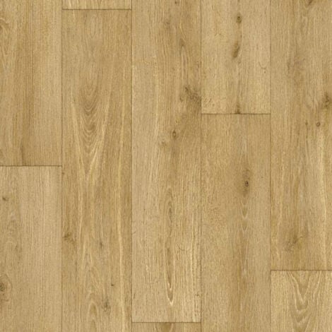 DÉCOWEB Sol vinyle effet parquet brillant bois naturel - Echantillon 15 x 20 cm
