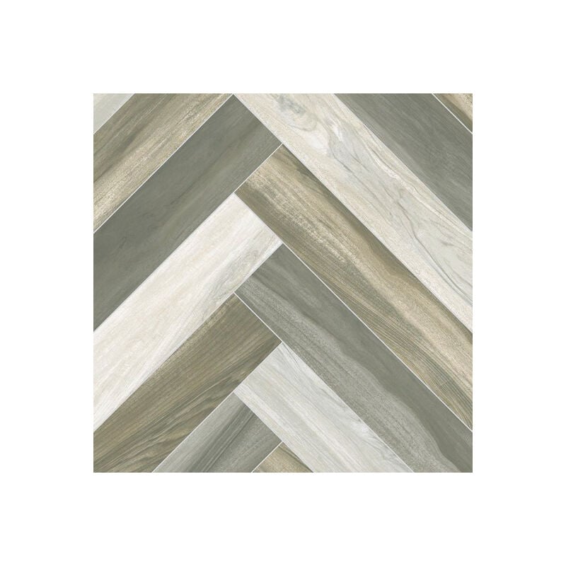 Sol Vinyle Link - Imitation parquet coloré bâton rompu - Surface satinée - Rouleau de 2m x 2m