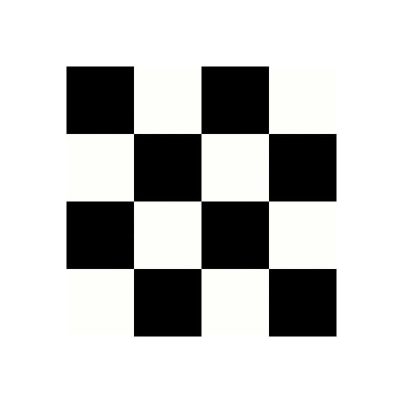 Sol Vinyle Link Plus - Carrelage damier noir et blanc - Surface brillante - Rouleau de 2m x 3m