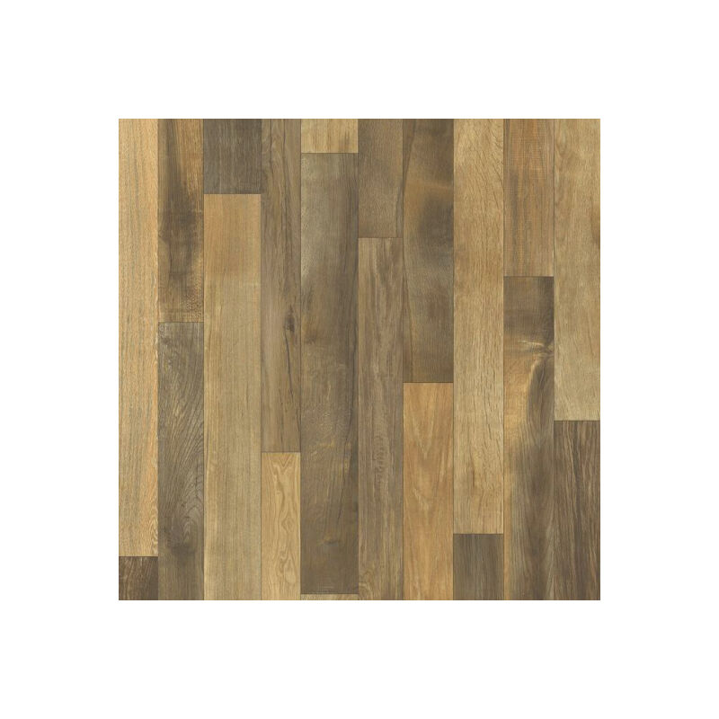 Sol Vinyle Link Plus - Imitation parquet bois nuancé - Surface brillante - Rouleau de 4m x 2m