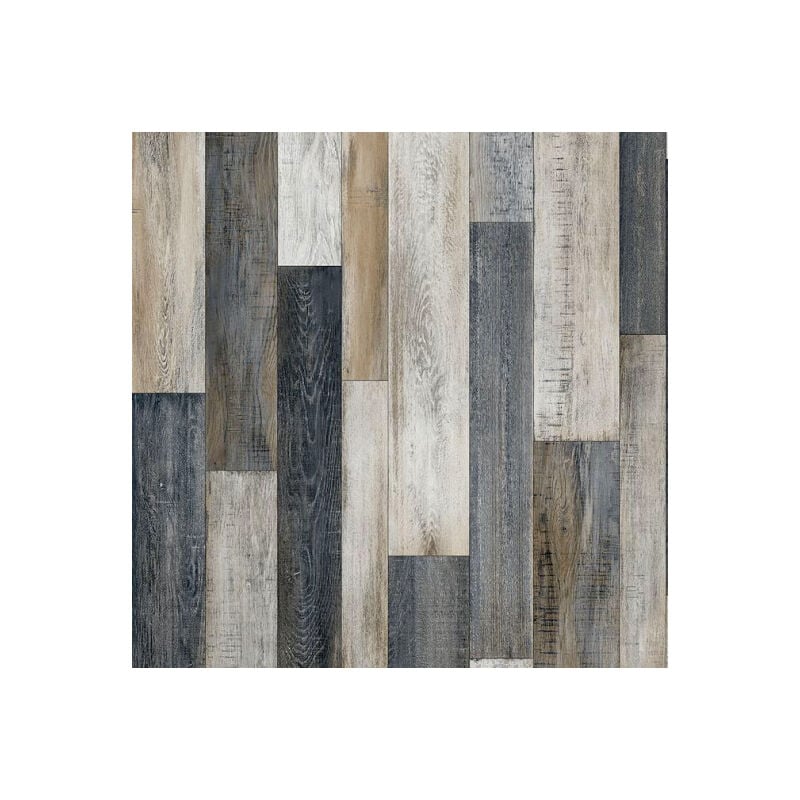 Sol Vinyle Link Plus - Imitation parquet irisé foncé - Surface brillante - Rouleau de 3m x 5m