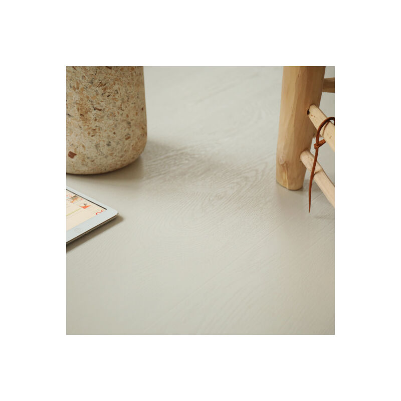 Sol Vinyle Résistance Pro - Parquet bois vintage peint - Beige - Rouleau de 2m x 3m