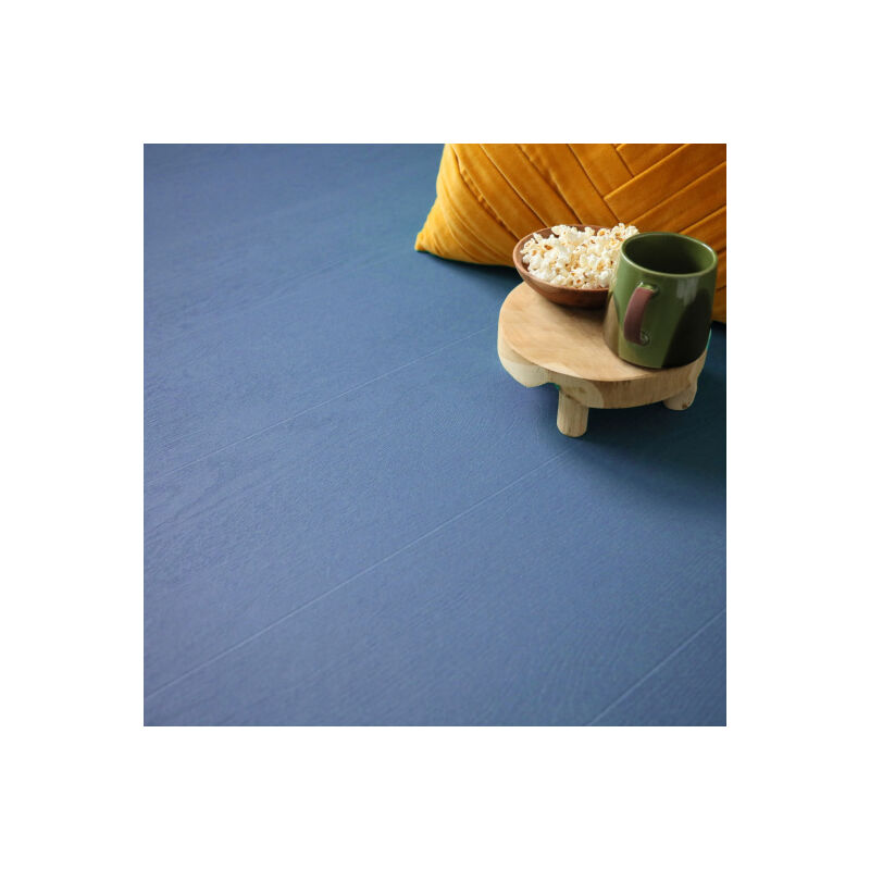 Sol Vinyle Résistance Pro - Parquet bois vintage peint - Bleu - Rouleau de 2m x 5m