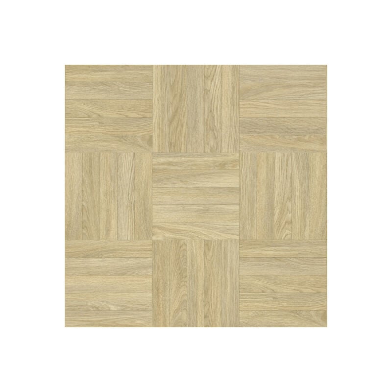 Sol Vinyle Style - Parquet Mosaïque rétro - Chêne clair - Rouleau de 4m x 2m