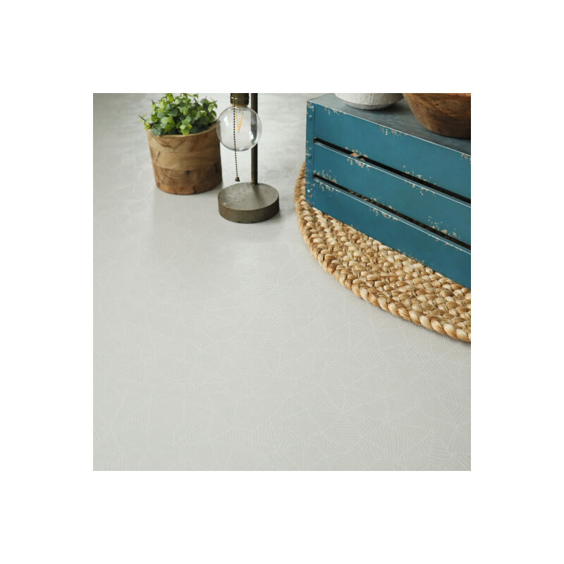 Décoweb - Sol Vinyle Tactile - Fusion organique - Gris perle - Rouleau de 2m x 6m