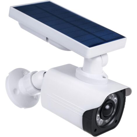 SOL1800S Dummy Camera with LED Light Surveillance Camera PIR Motion Detector Dummy Camera Solar Powered Suitable for Outdoor Use IP66 Waterproof