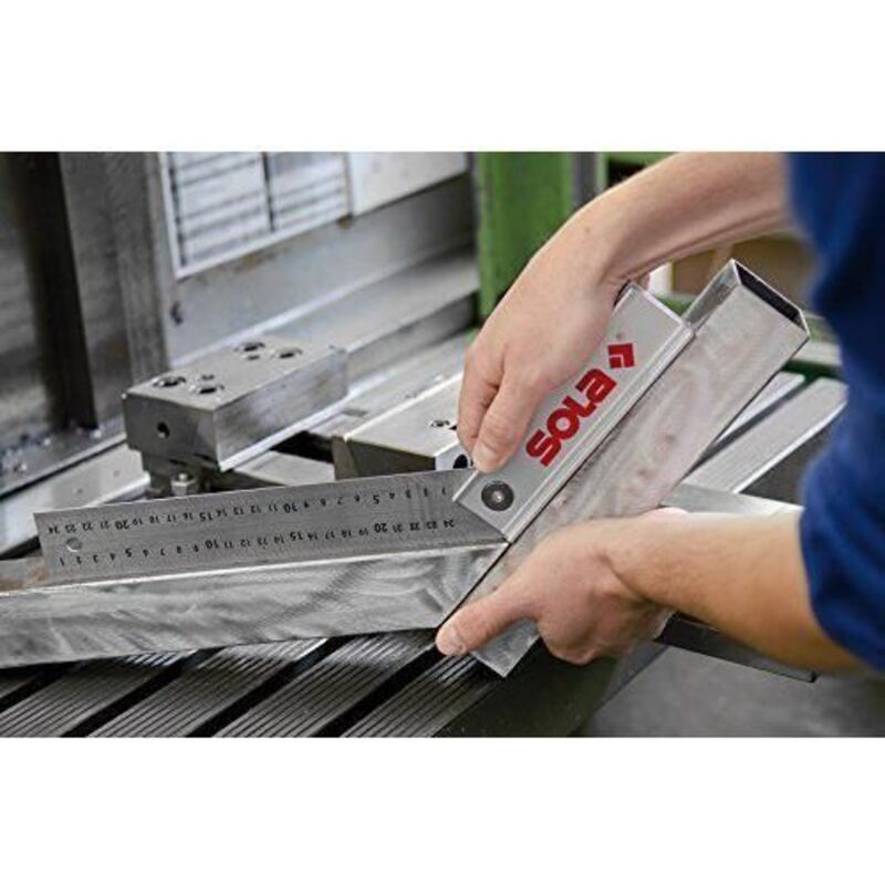 Tools and Accessories - Sola - Quattro - Adjustable Square 250 mm x 170 mm - Color Gray - 1 piece