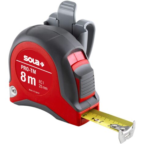Sola - Flessometro PRO-TM 8 m, Matcote, classe di precisione I CE