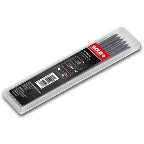 Sola SG TLM2 HB Recharges pour marqueurs de trous profonds pour TLM et TLM2, paquet de 6 recharges, dureté de graphite HB