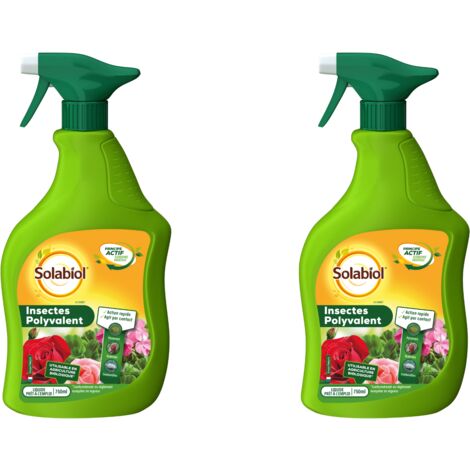 SOLABIOL Anti Pucerons Plantes Ornementales & Cultures- 2x750ml- Action Rapide - SOPOLYPAL750NX2